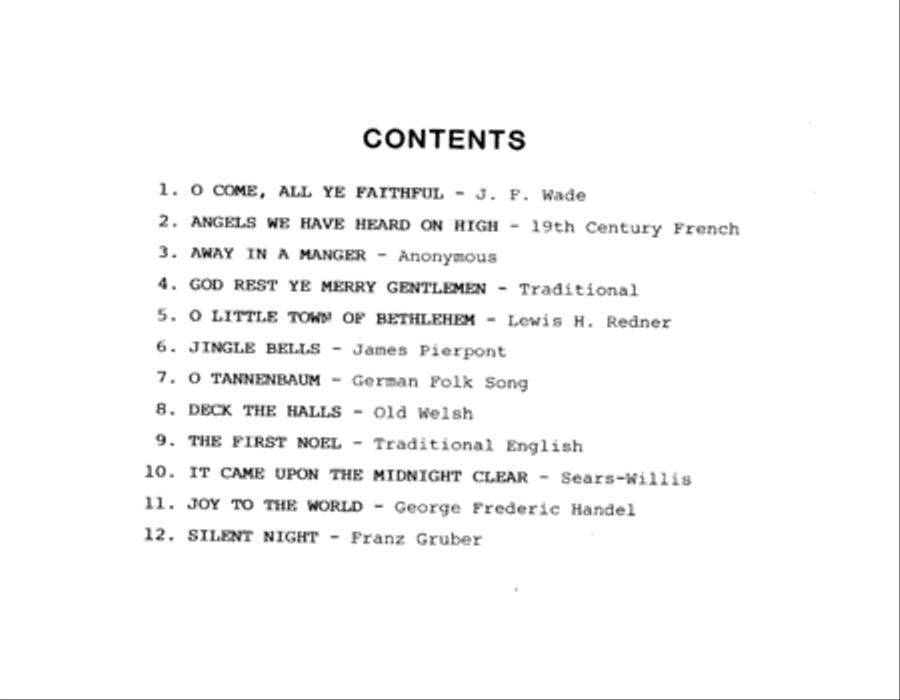 Christmas Carols For Sax Quartet - 1st Alto Sax Alto Saxophone scores gallery preview page 1