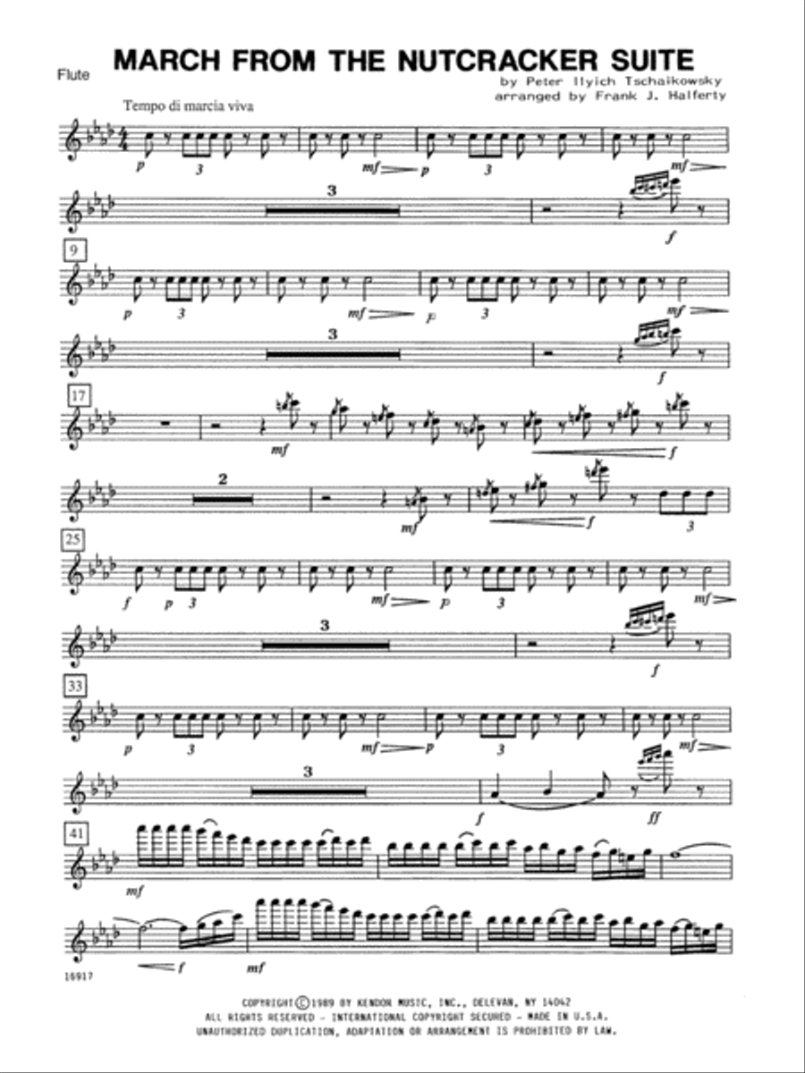 March From The Nutcracker Suite - Flute Flute scores gallery preview page 1