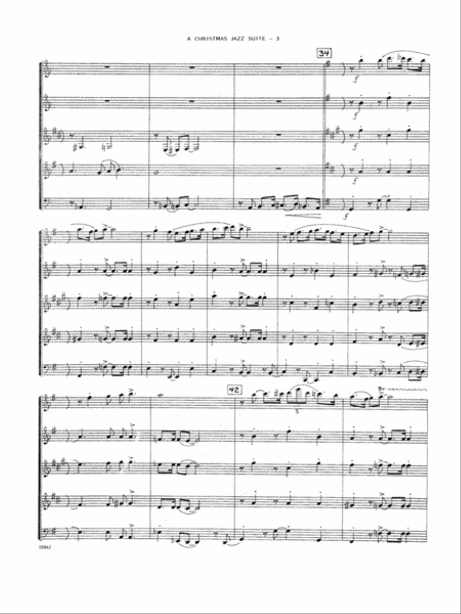 Christmas Jazz Suite, A - Full Score Woodwind Ensemble scores gallery preview page 3