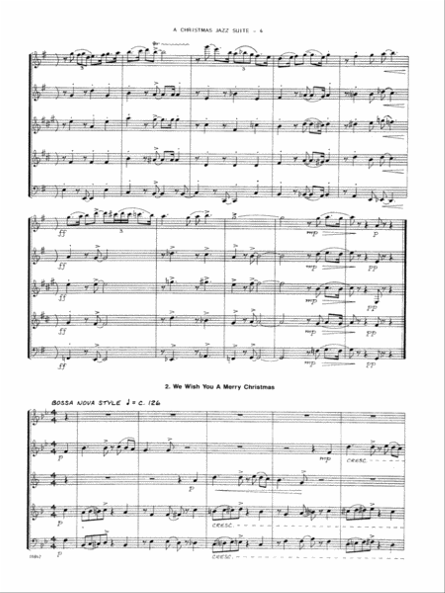 Christmas Jazz Suite, A - Full Score Woodwind Ensemble scores gallery preview page 4
