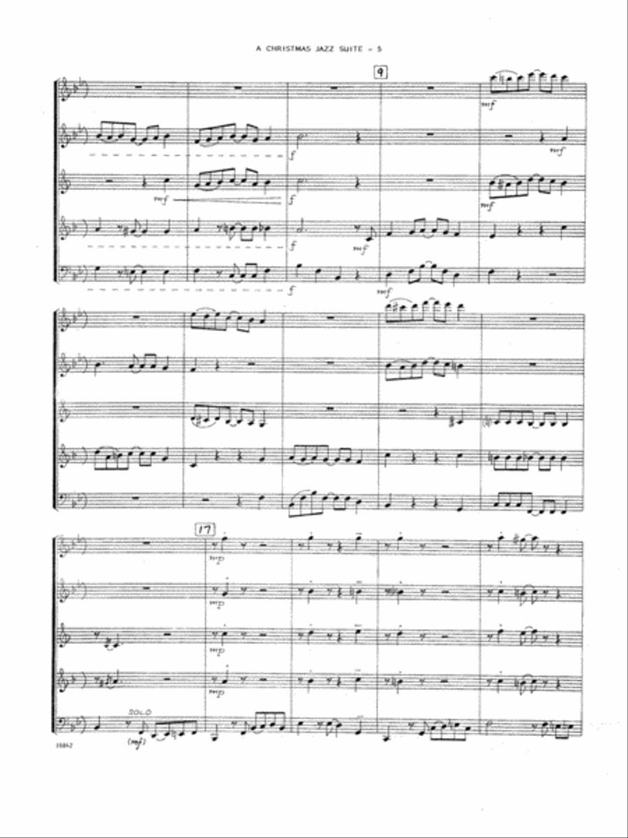 Christmas Jazz Suite, A - Full Score Woodwind Ensemble scores gallery preview page 5