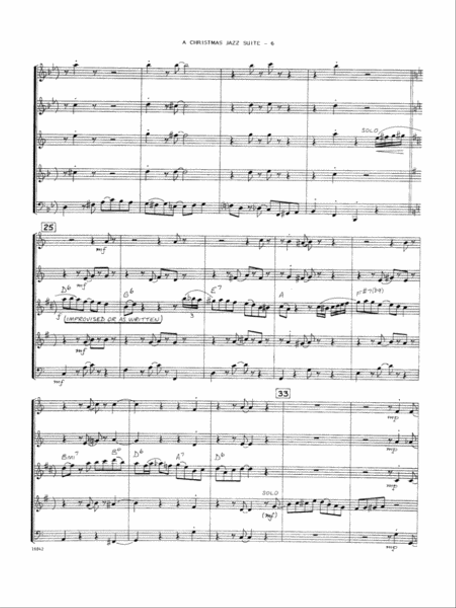Christmas Jazz Suite, A - Full Score Woodwind Ensemble scores gallery preview page 6