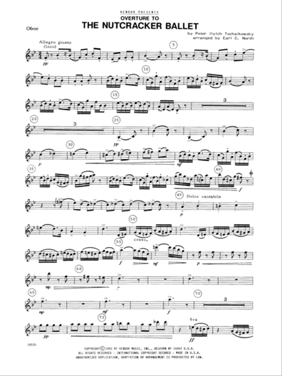 Overture To The Nutcracker Ballet - Oboe Oboe scores gallery preview page 1
