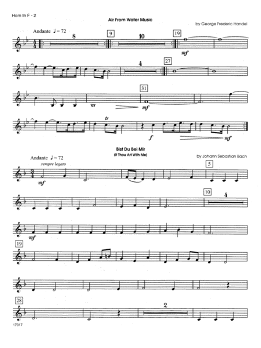Wedding Album For Woodwind Quintet - Horn in F Horn Solo scores gallery preview page 2