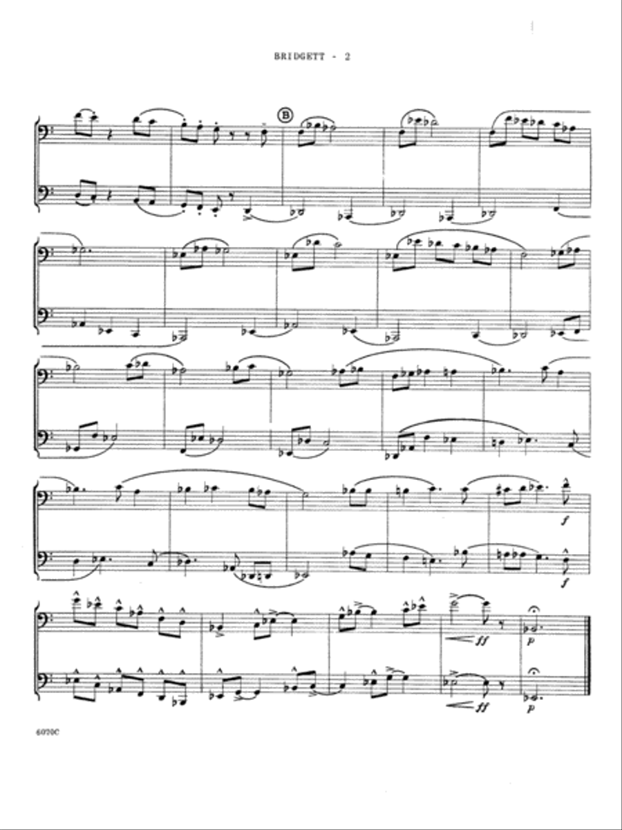 Ten Duets For Tenor And Bass Trombone Bass Trombone scores gallery preview page 5