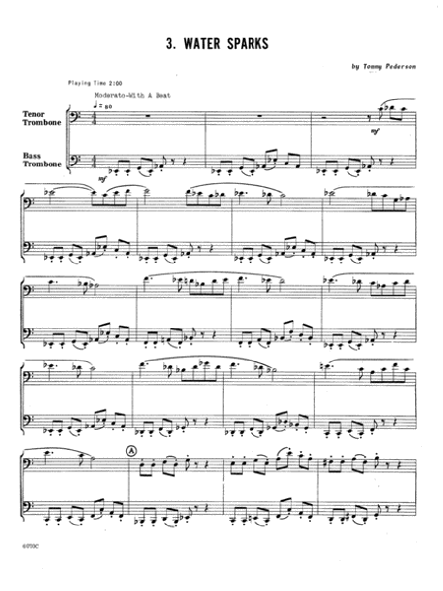 Ten Duets For Tenor And Bass Trombone Bass Trombone scores gallery preview page 6