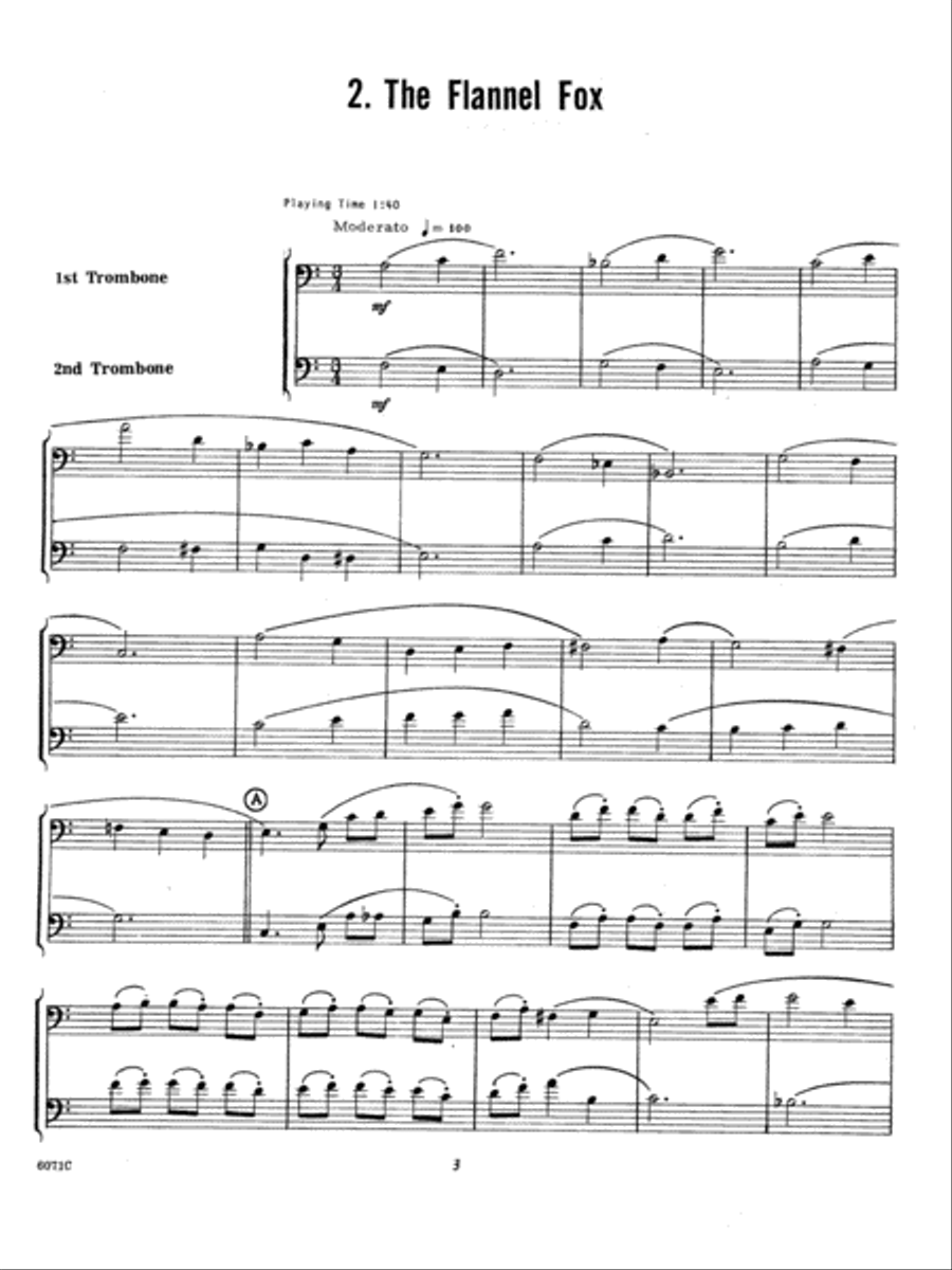 Ten Duets For Tenor Trombone Trombone scores gallery preview page 4