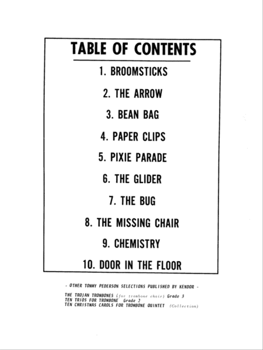 Ten Duets For Trombone Trombone scores gallery preview page 1