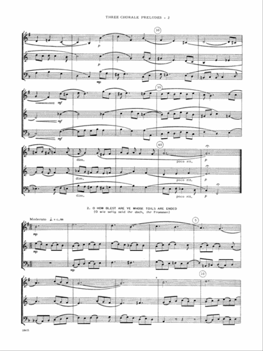 Three Chorale Preludes - Full Score Brass Ensemble scores gallery preview page 2