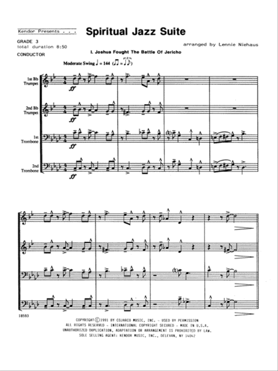 Spiritual Jazz Suite - Full Score Brass Ensemble scores gallery preview page 1