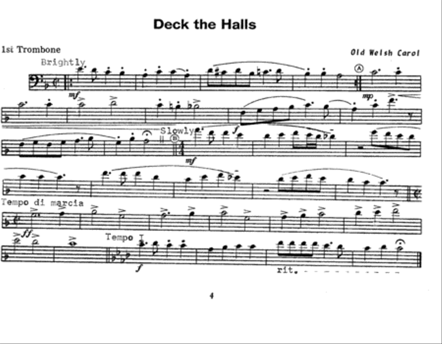 Christmas; The Joy & Spirit - Book 1/1st Trombone Trombone scores gallery preview page 4