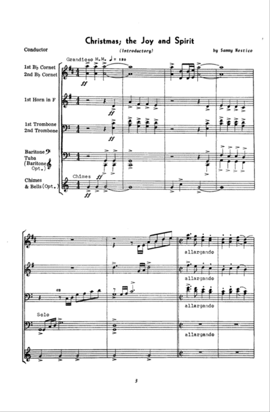Christmas; The Joy & Spirit-Book 1/Full Score Brass Ensemble scores gallery preview page 3