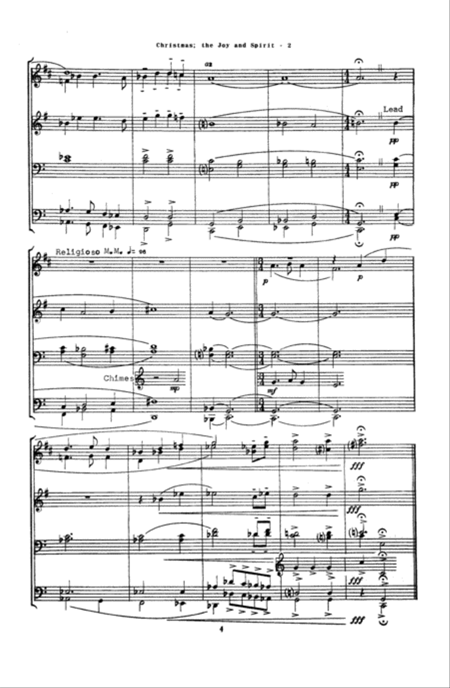 Christmas; The Joy & Spirit-Book 1/Full Score Brass Ensemble scores gallery preview page 4
