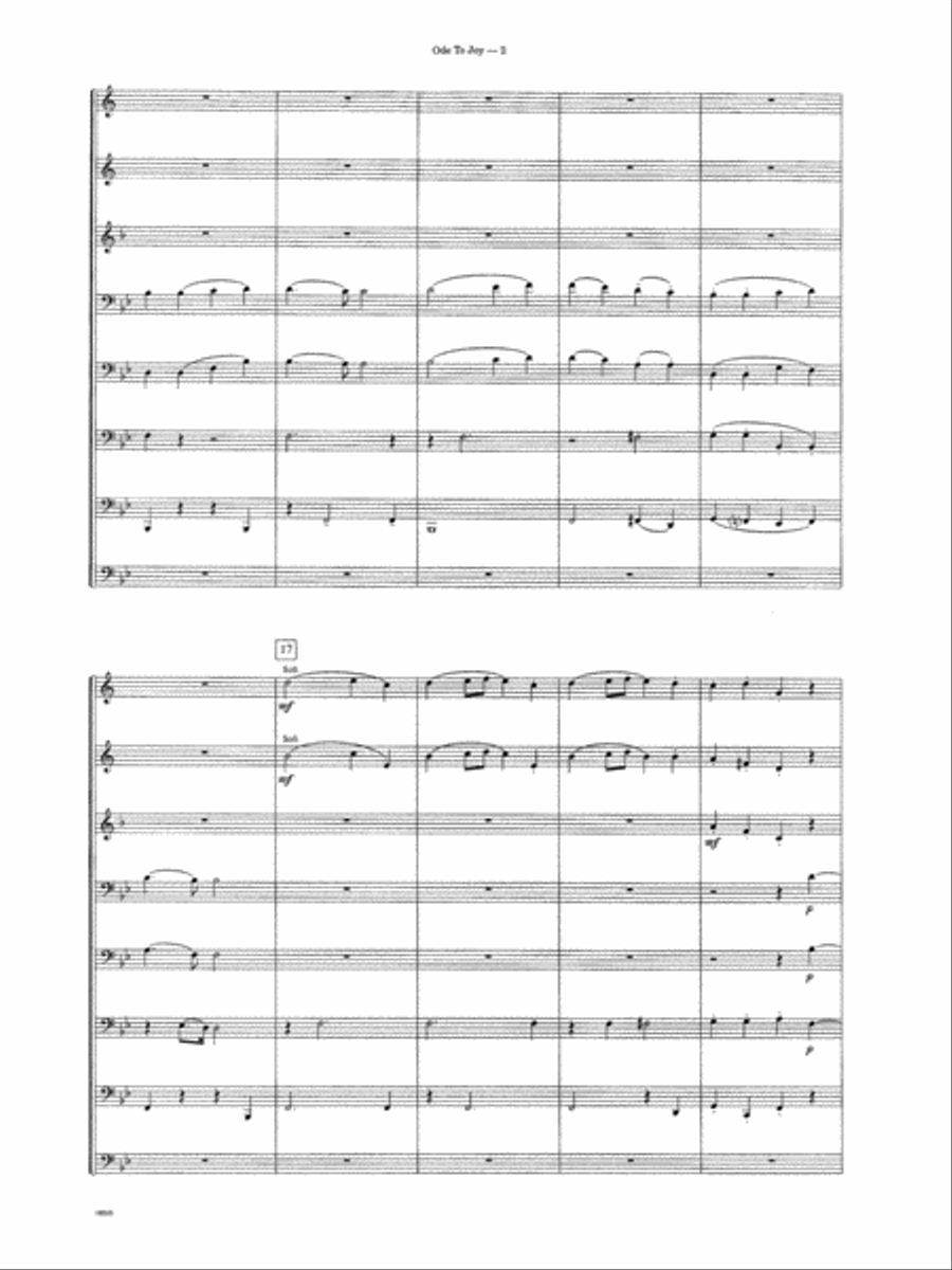 Ode To Joy (From Symphony #9) - Full Score Brass Ensemble scores gallery preview page 2