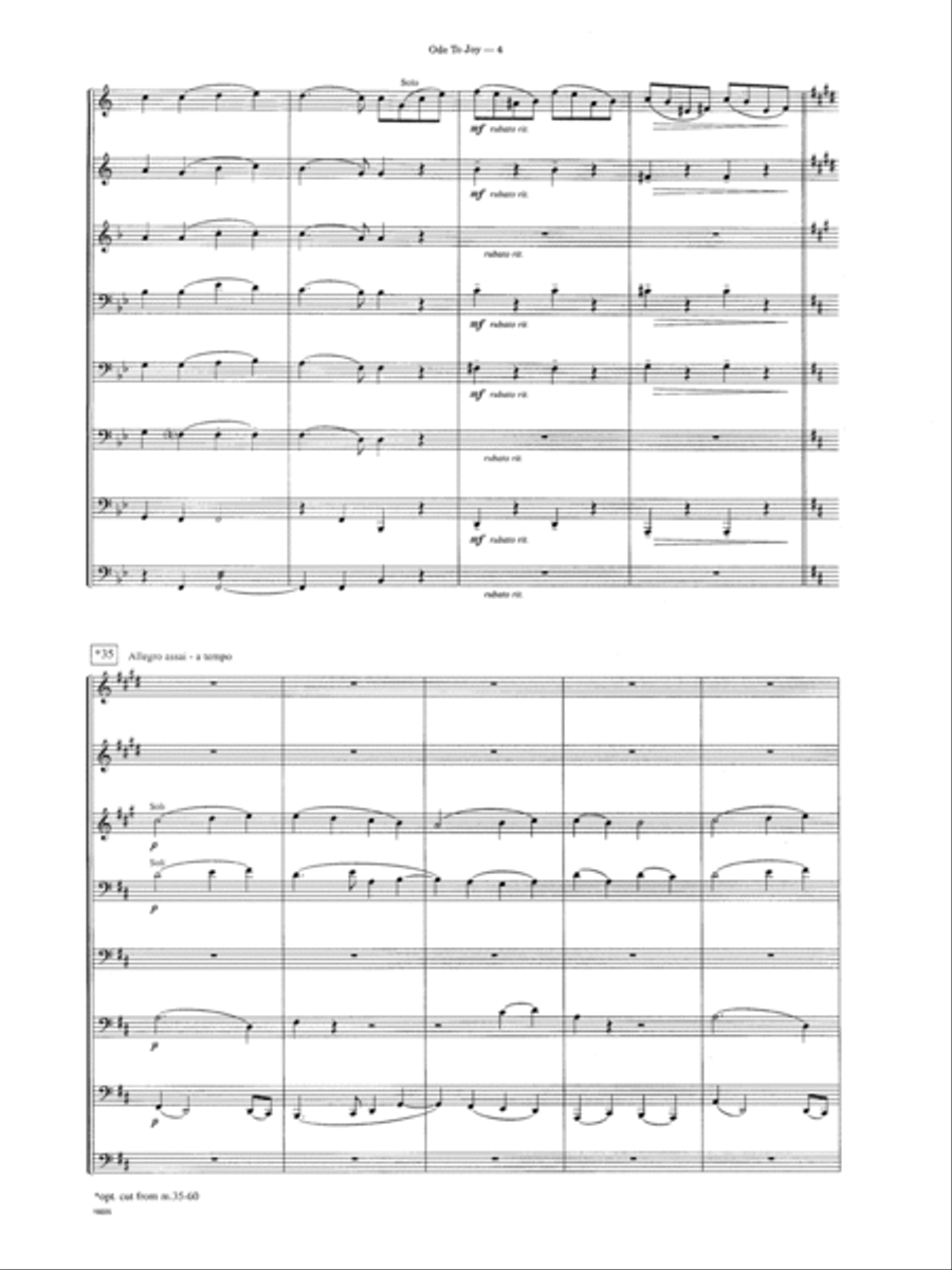 Ode To Joy (From Symphony #9) - Full Score Brass Ensemble scores gallery preview page 4