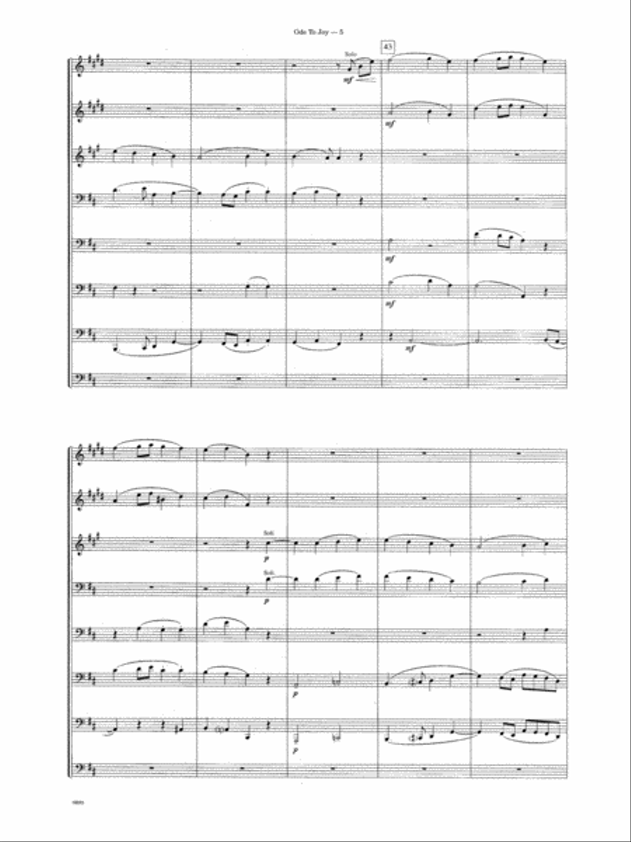 Ode To Joy (From Symphony #9) - Full Score Brass Ensemble scores gallery preview page 5