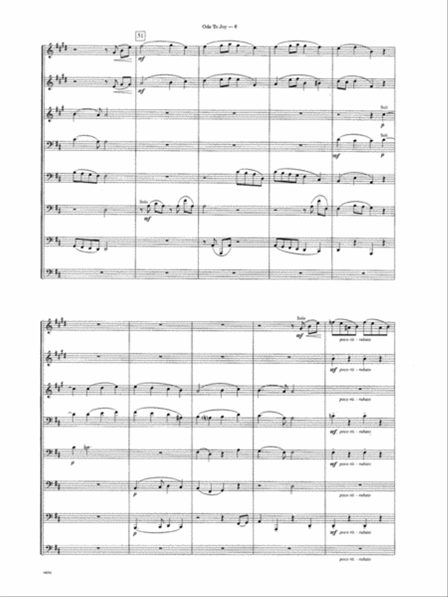Ode To Joy (From Symphony #9) - Full Score Brass Ensemble scores gallery preview page 6