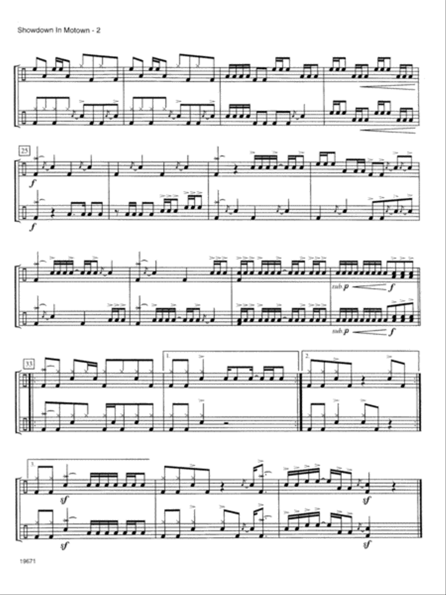 Contest Duets For Intermediate Drum Set Players Drum Set scores gallery preview page 2