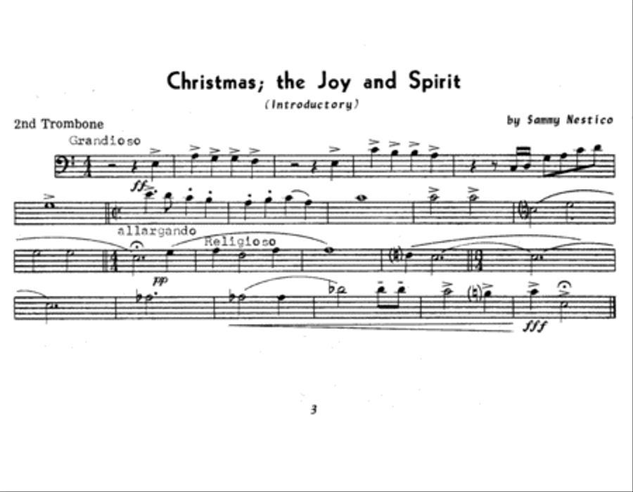 Christmas; The Joy & Spirit - Book 1/2nd Trombone Trombone scores gallery preview page 3