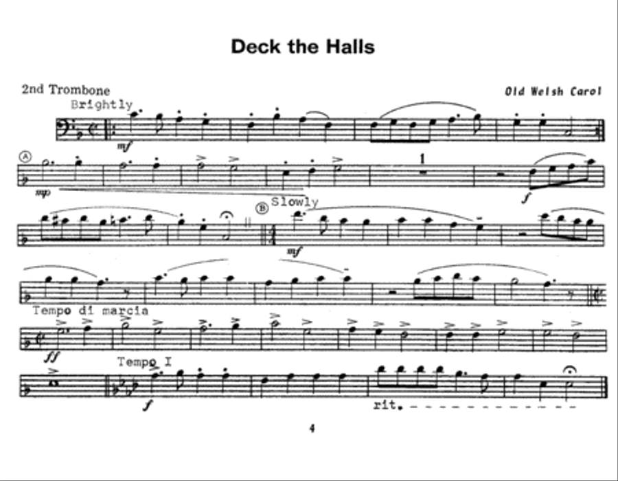 Christmas; The Joy & Spirit - Book 1/2nd Trombone Trombone scores gallery preview page 4
