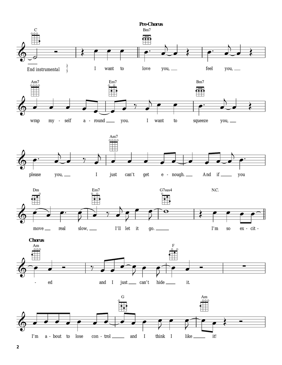 I'm So Excited I'm So Excited Ukulele scores gallery preview page 2