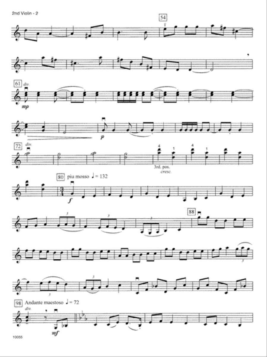 Jupiter (from The Planets) - 2nd Violin Orchestra scores gallery preview page 2