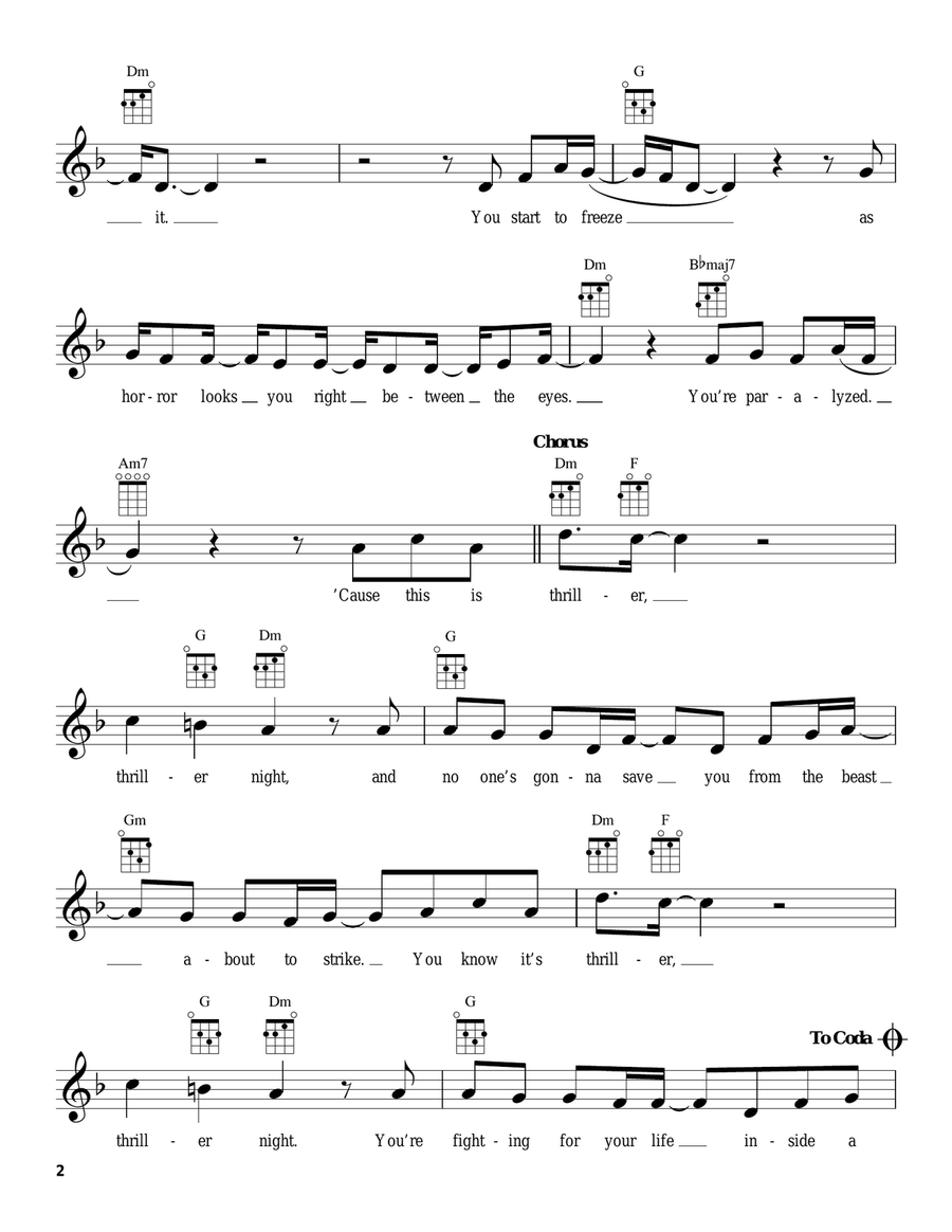 Thriller Thriller Ukulele scores gallery preview page 2