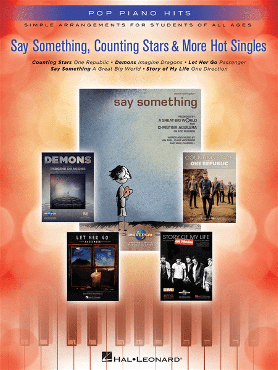 Say Something, Counting Stars & More Hot Singles Piano scores gallery preview page 1