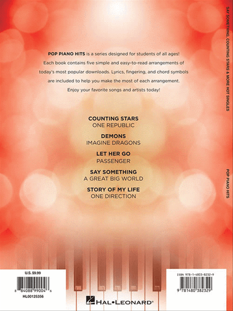 Say Something, Counting Stars & More Hot Singles Piano scores gallery preview page 2