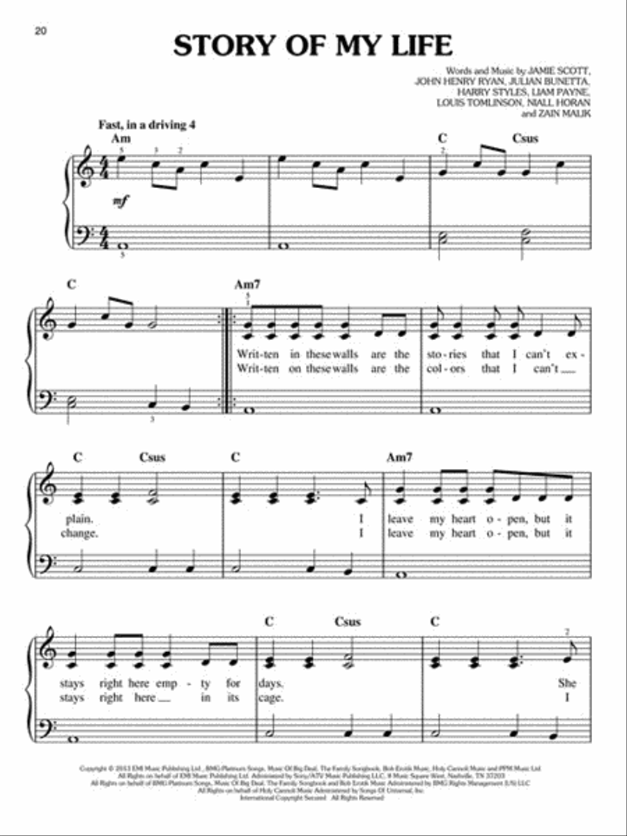 Say Something, Counting Stars & More Hot Singles Piano scores gallery preview page 4