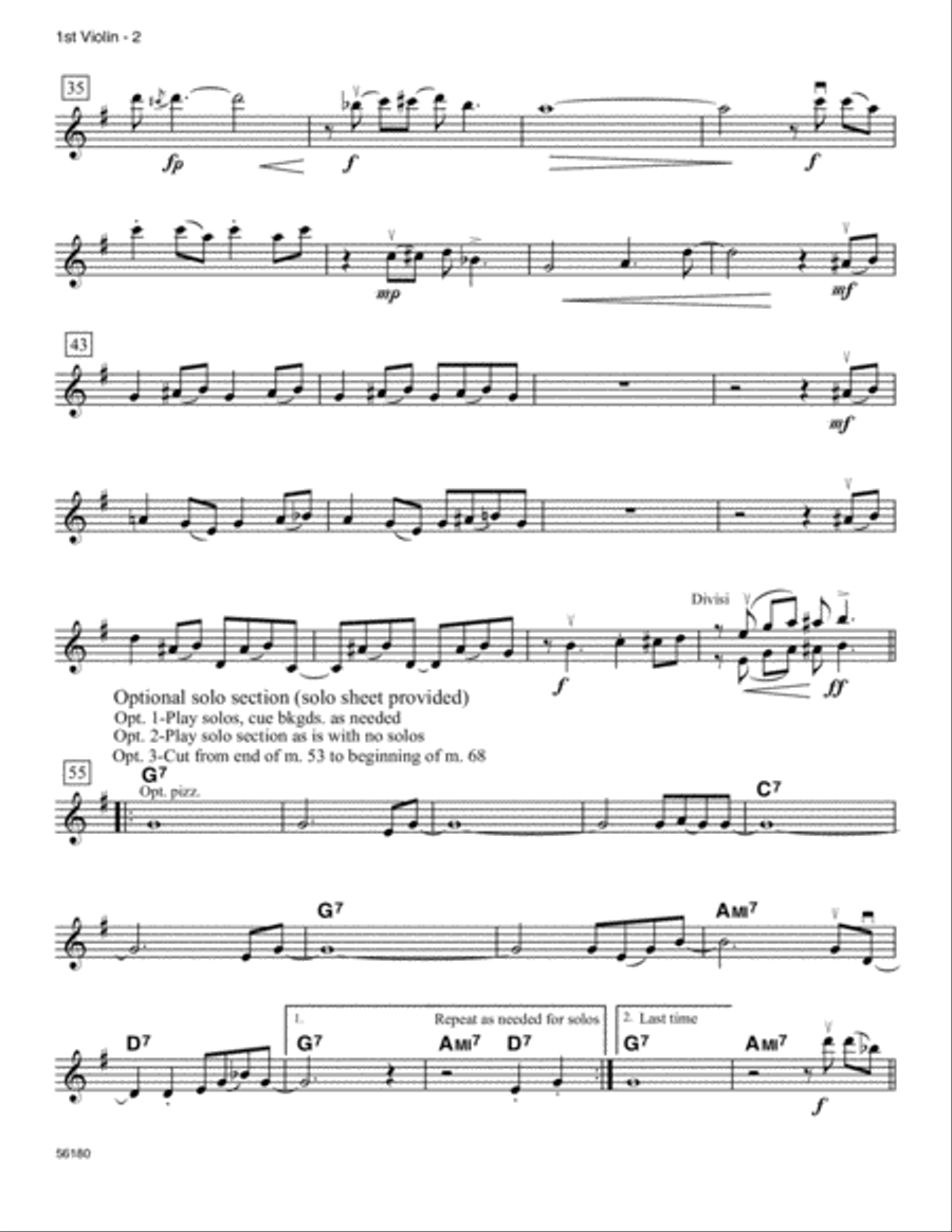 St. Louis Blues - 1st Violin Orchestra scores gallery preview page 2