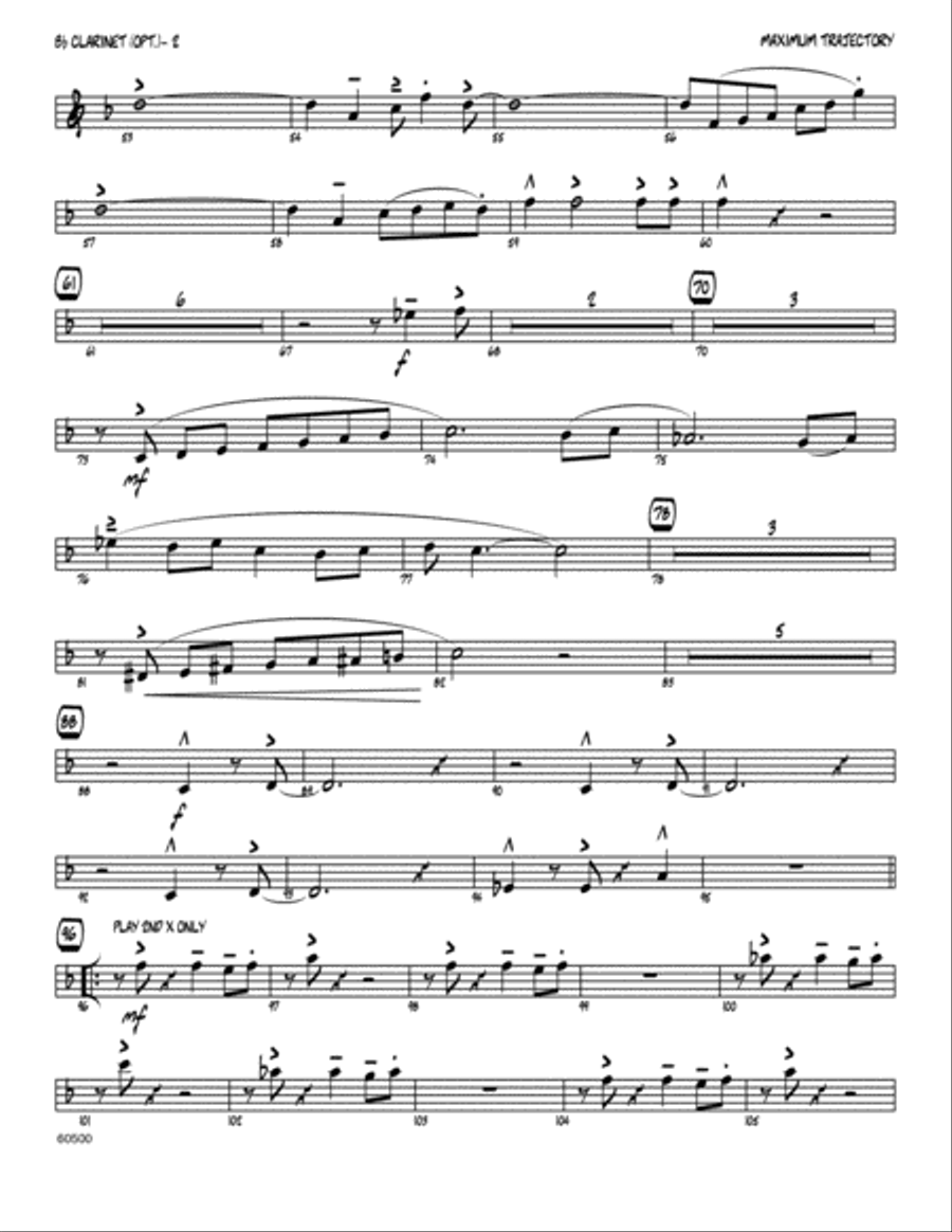 Maximum Trajectory - Bb Clarinet B-Flat Clarinet scores gallery preview page 2