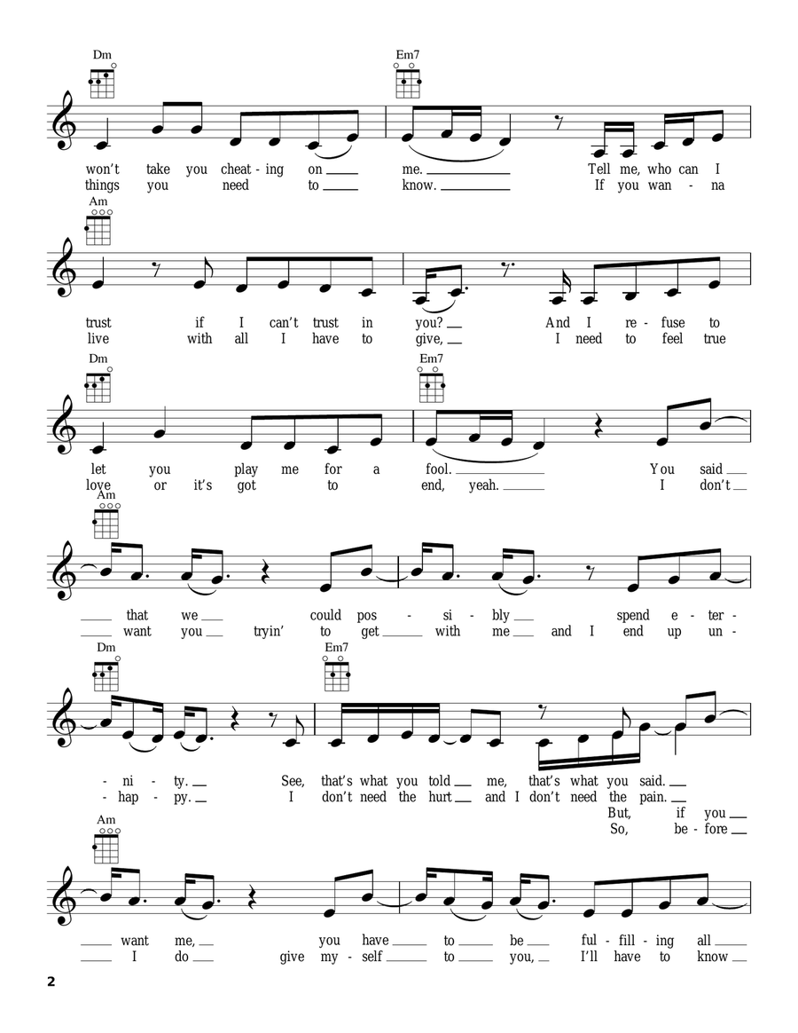 If You Had My Love If You Had My Love Ukulele scores gallery preview page 2