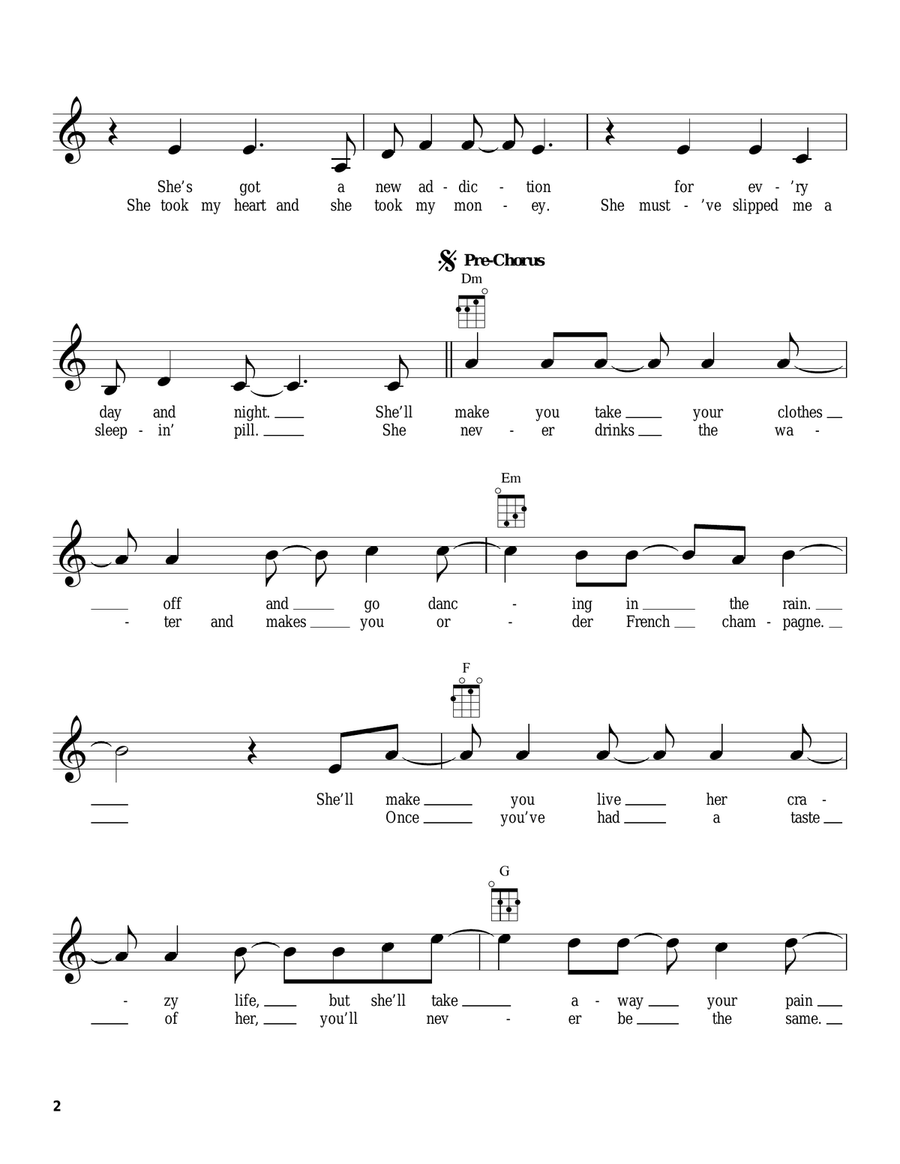 Livin' La Vida Loca Livin' La Vida Loca Ukulele scores gallery preview page 2