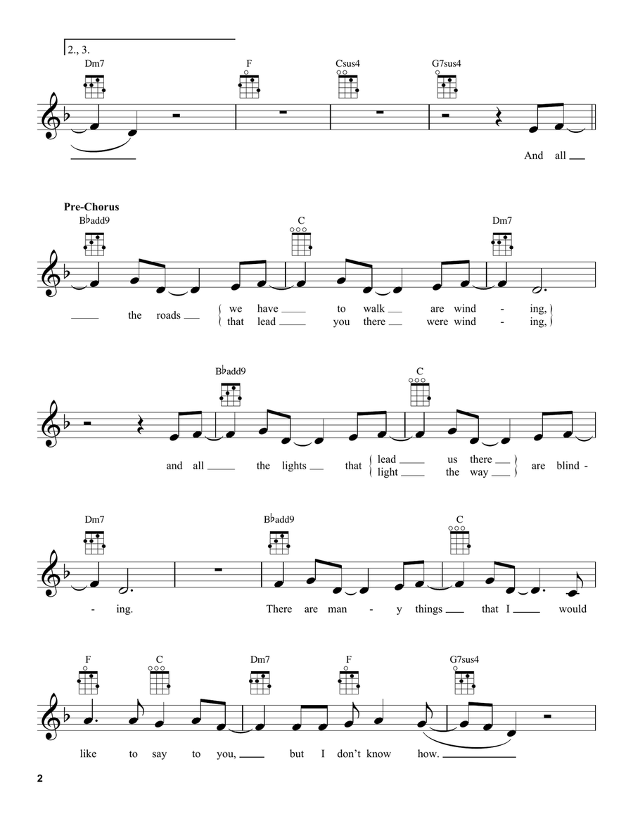 Wonderwall Wonderwall Ukulele scores gallery preview page 2