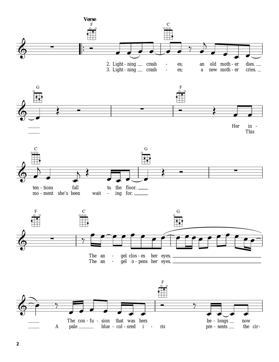 Lightning Crashes Ukulele scores gallery preview page 2