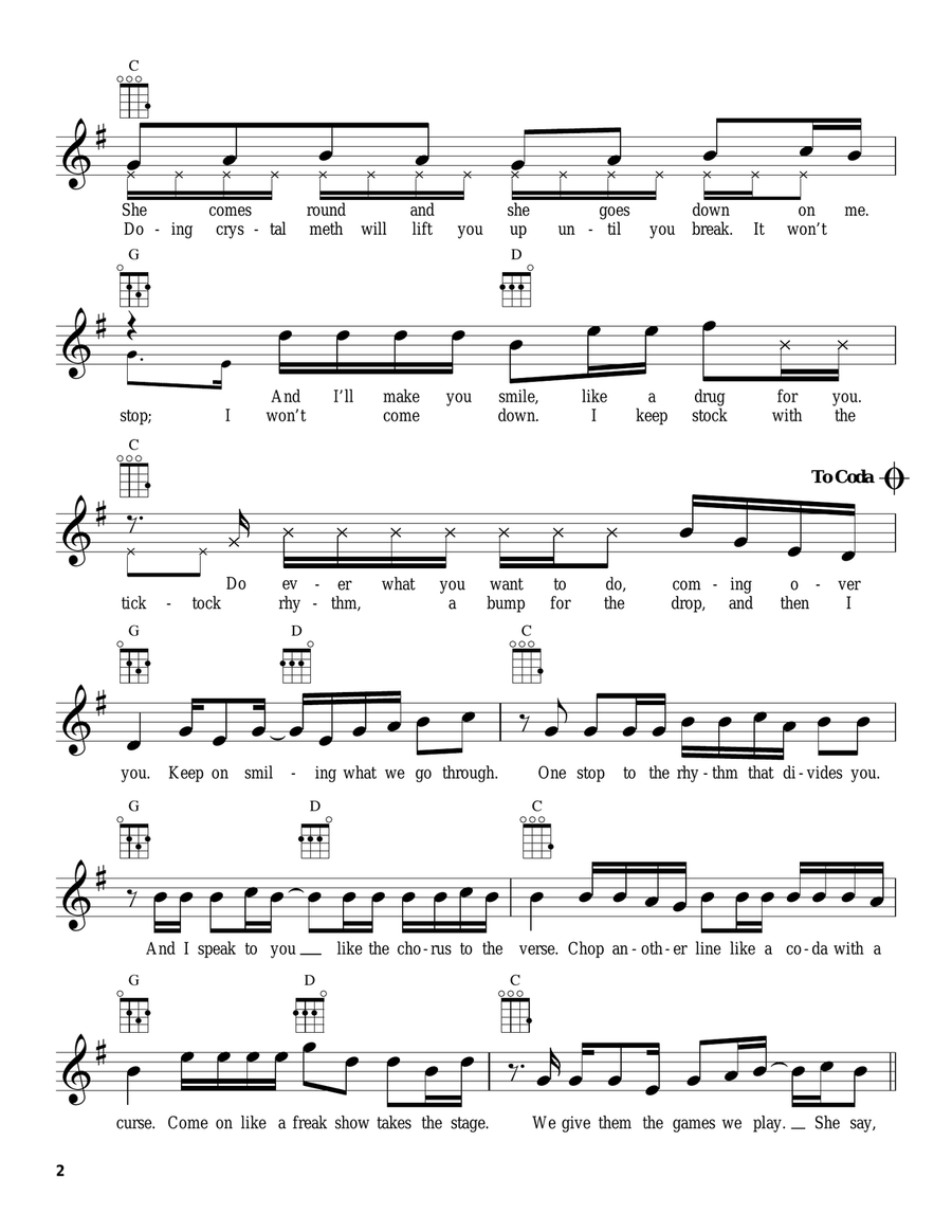 Semi-Charmed Life Semi-Charmed Life Ukulele scores gallery preview page 2