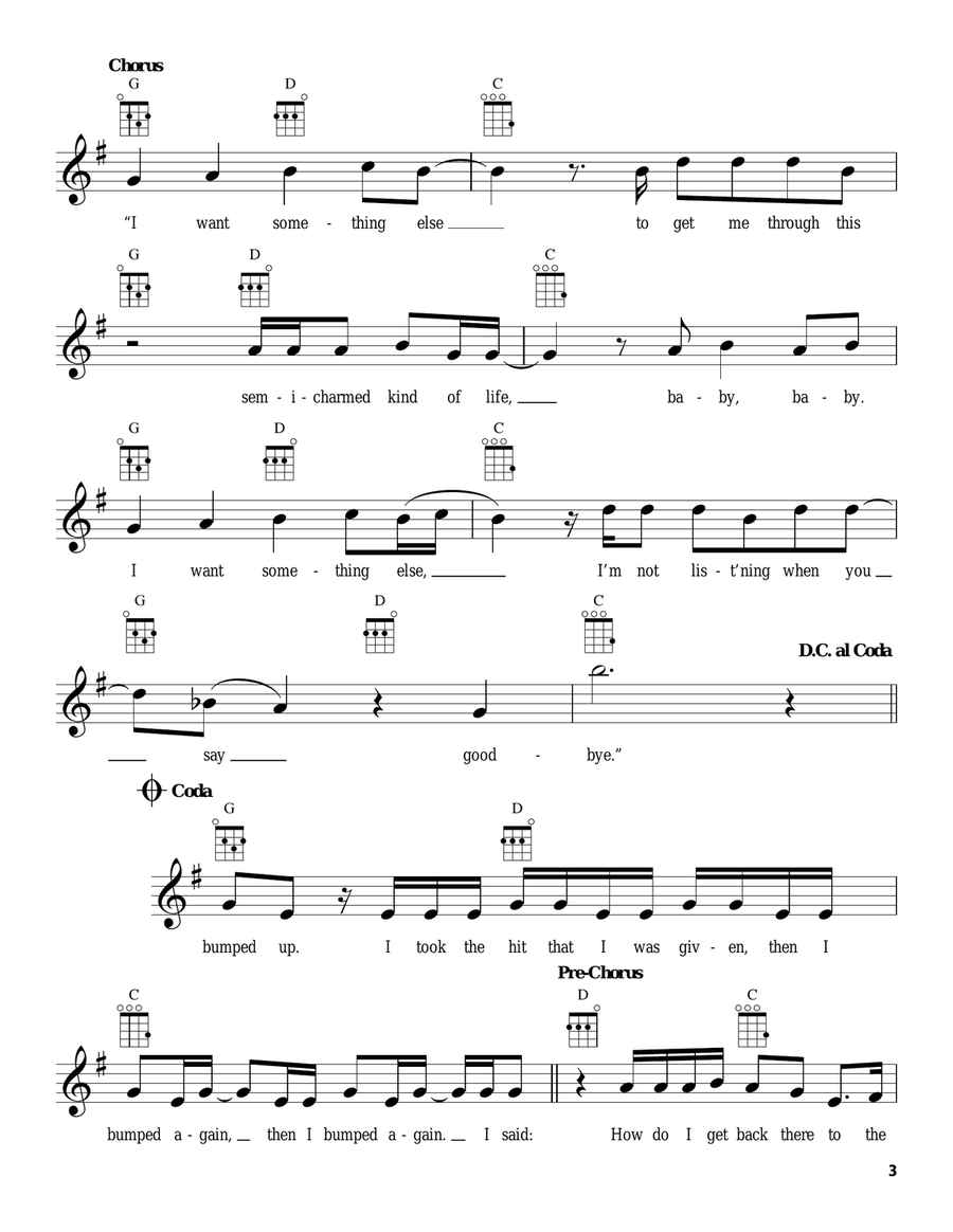 Semi-Charmed Life Semi-Charmed Life Ukulele scores gallery preview page 3