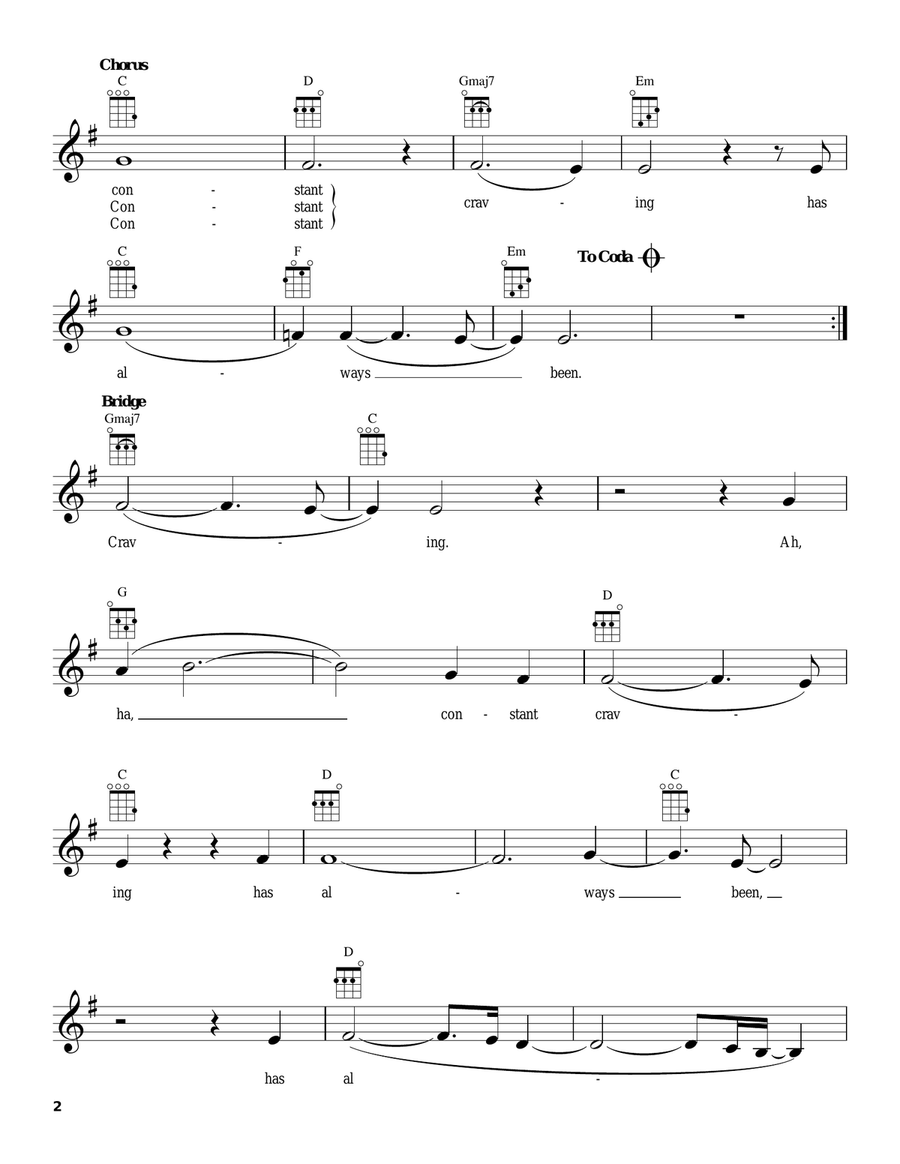 Constant Craving Constant Craving Ukulele scores gallery preview page 2