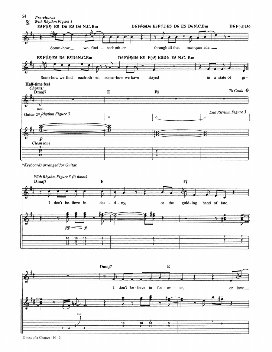 Ghost Of A Chance Ghost Of A Chance Acoustic Guitar scores gallery preview page 3