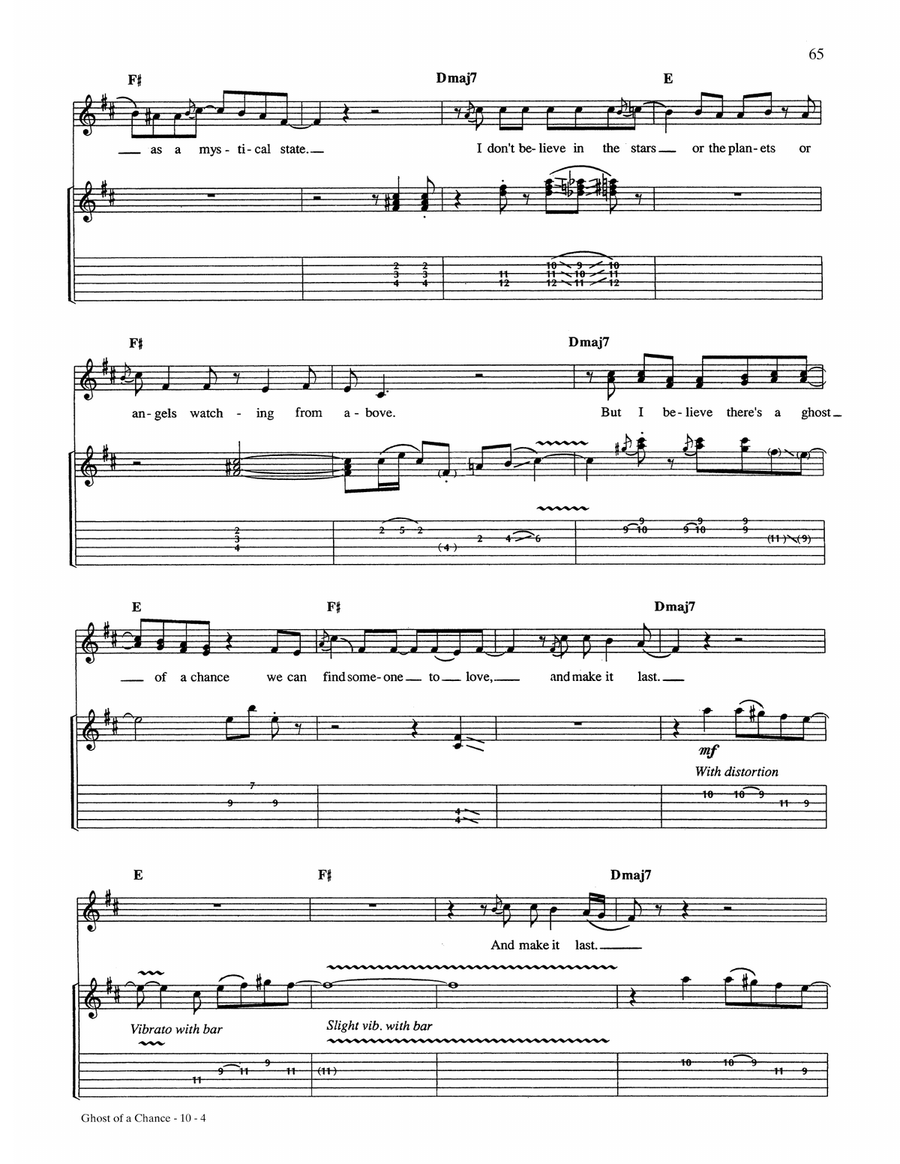 Ghost Of A Chance Ghost Of A Chance Acoustic Guitar scores gallery preview page 4