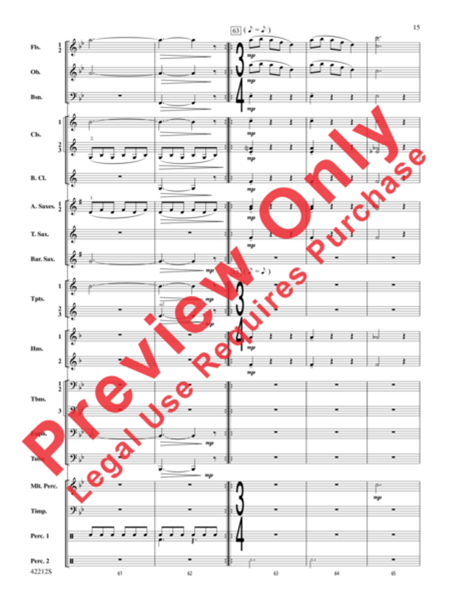 Downton Abbey -- The Suite Concert Band scores gallery preview page 7