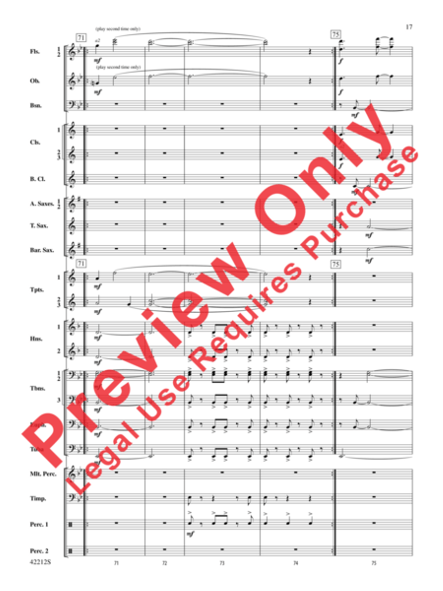 Downton Abbey -- The Suite Concert Band scores gallery preview page 9
