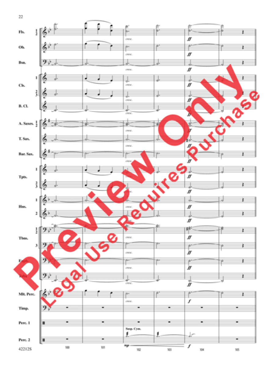 Downton Abbey -- The Suite Concert Band scores gallery preview page 15