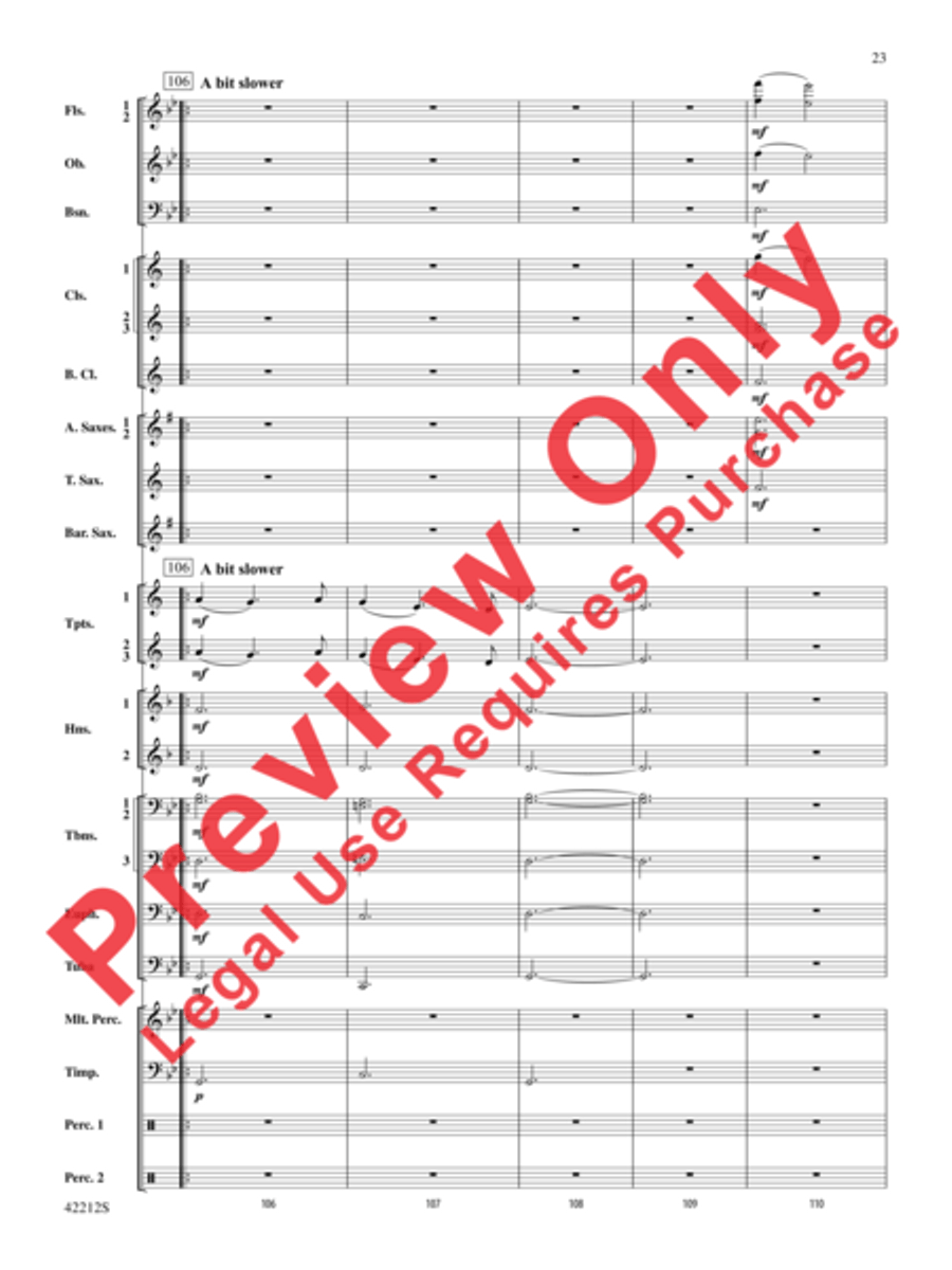 Downton Abbey -- The Suite Concert Band scores gallery preview page 16
