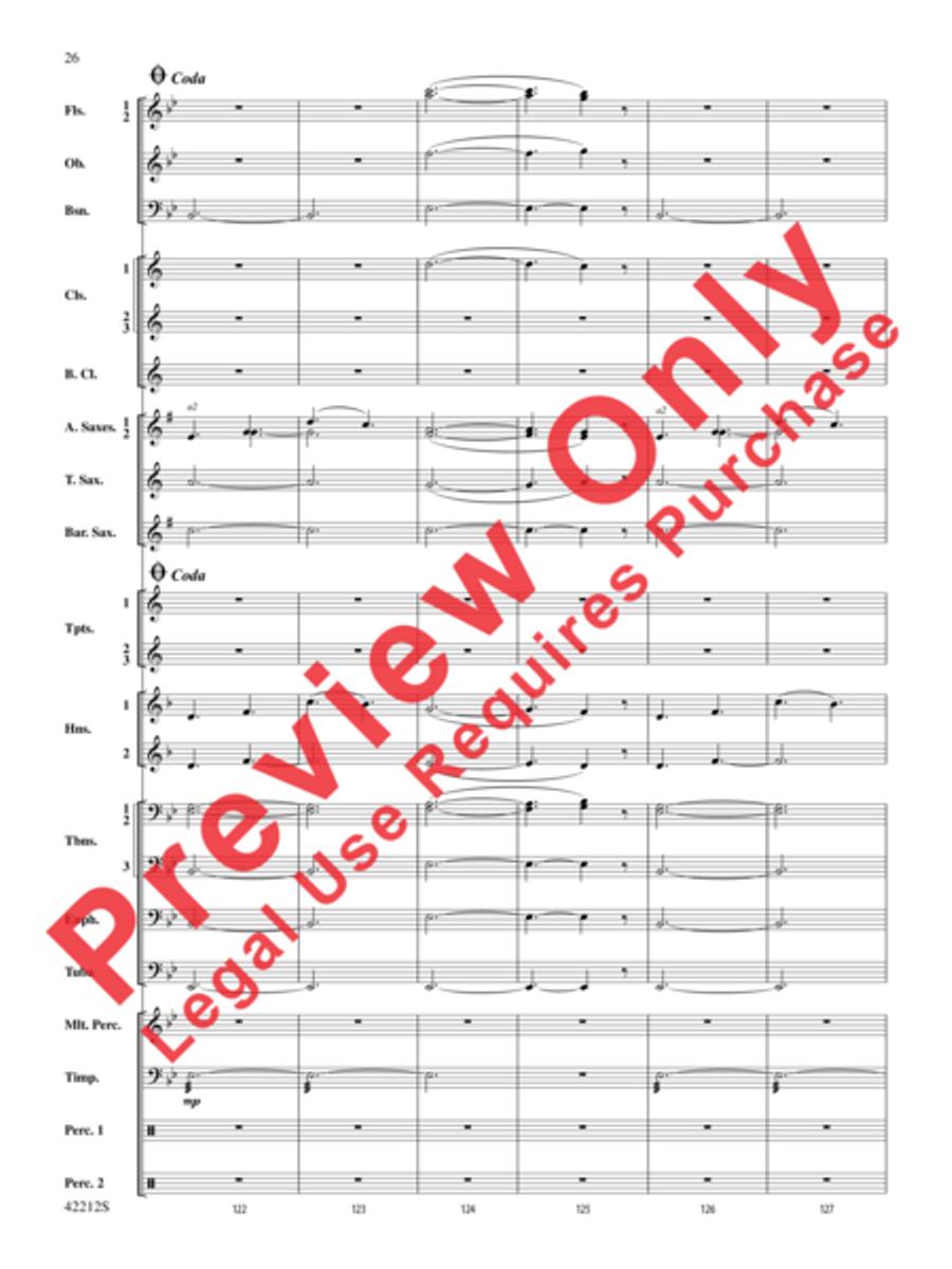 Downton Abbey -- The Suite Concert Band scores gallery preview page 19