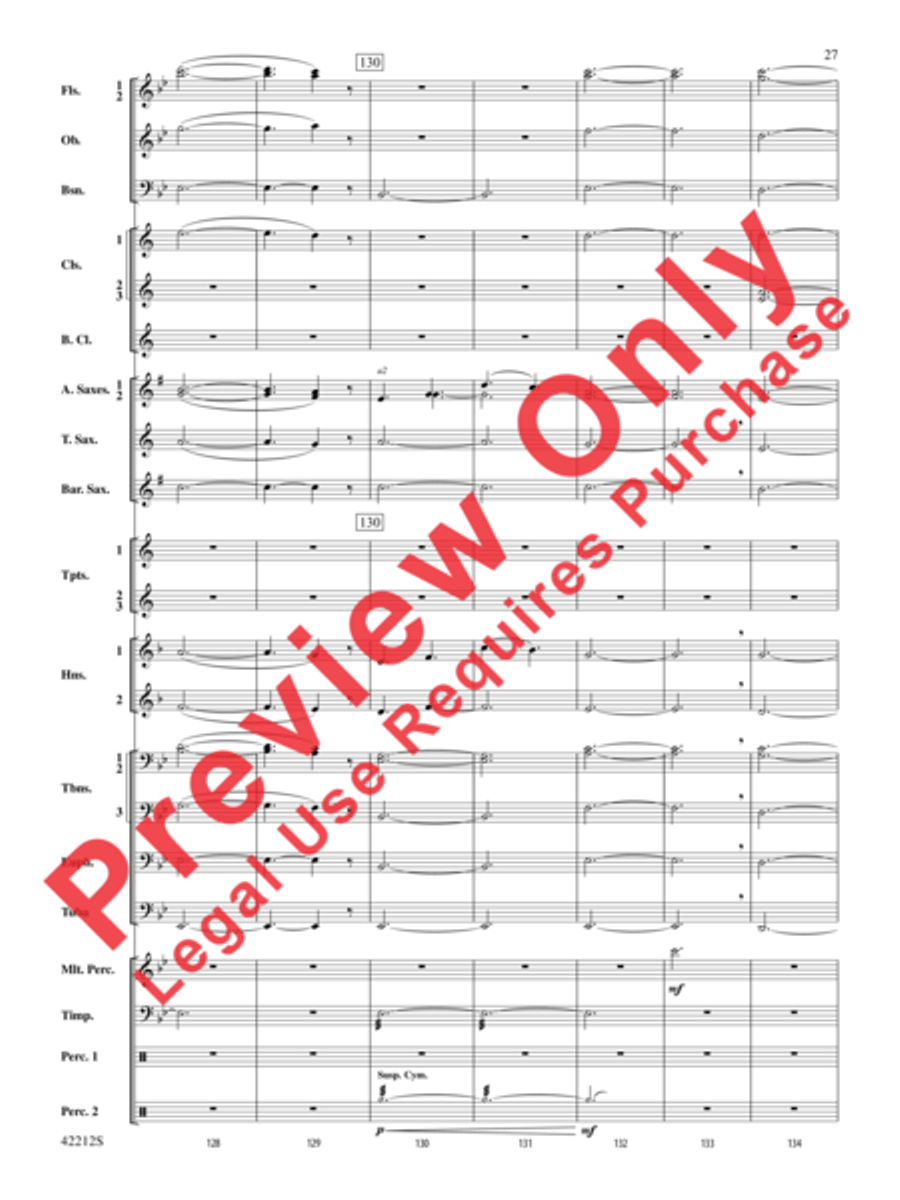 Downton Abbey -- The Suite Concert Band scores gallery preview page 20