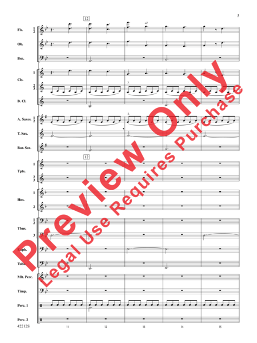 Downton Abbey -- The Suite Concert Band scores gallery preview page 22