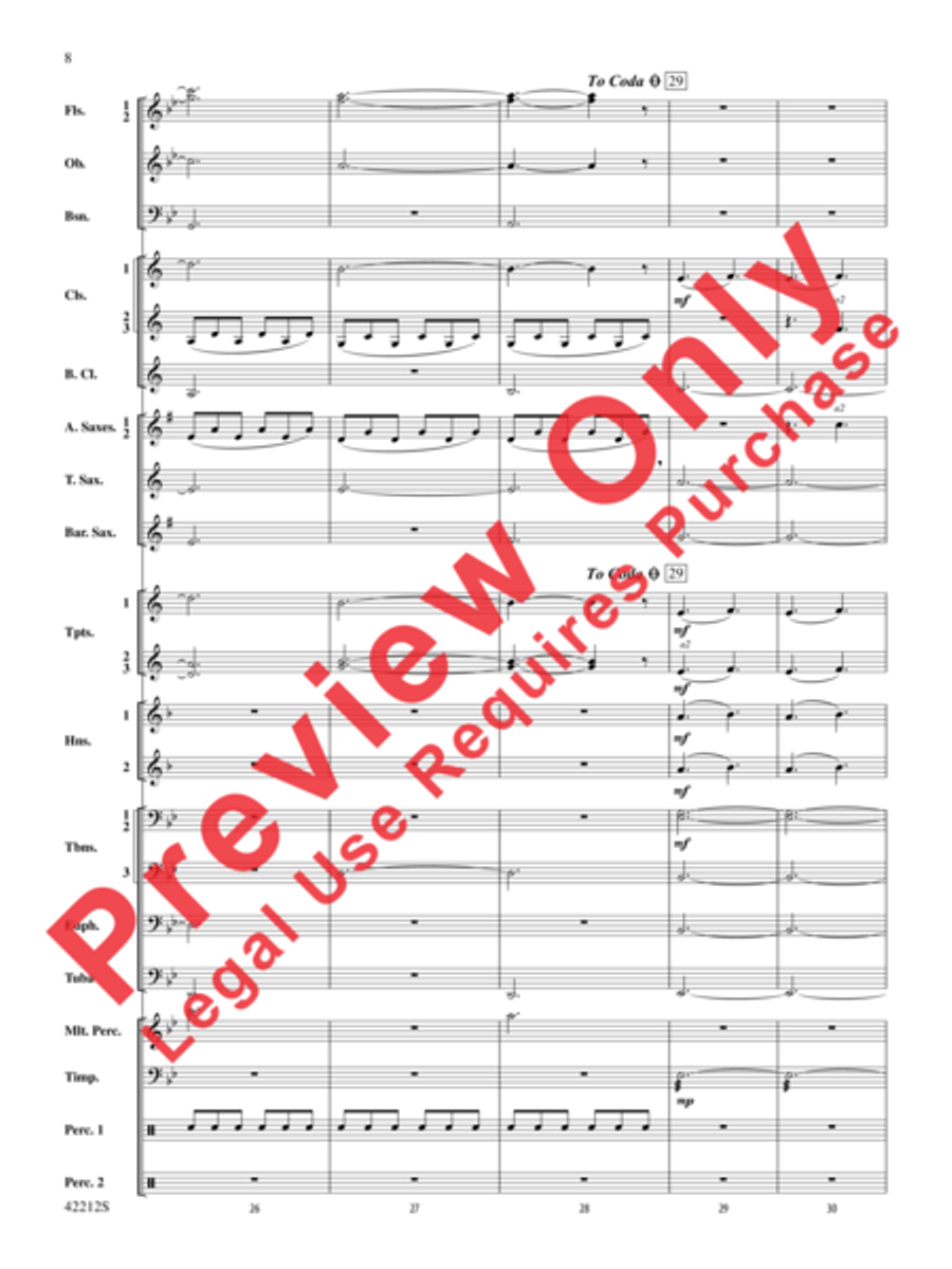 Downton Abbey -- The Suite Concert Band scores gallery preview page 25