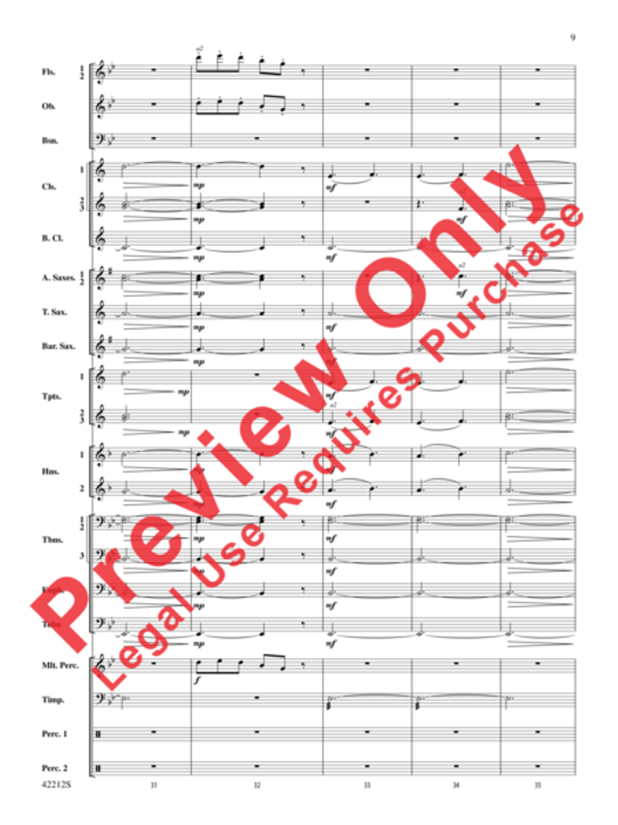Downton Abbey -- The Suite Concert Band scores gallery preview page 26